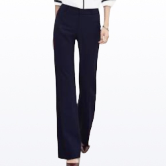 Banana  Republic Jackson fit navy size 2 stretch flare trousers - Picture 1 of 12